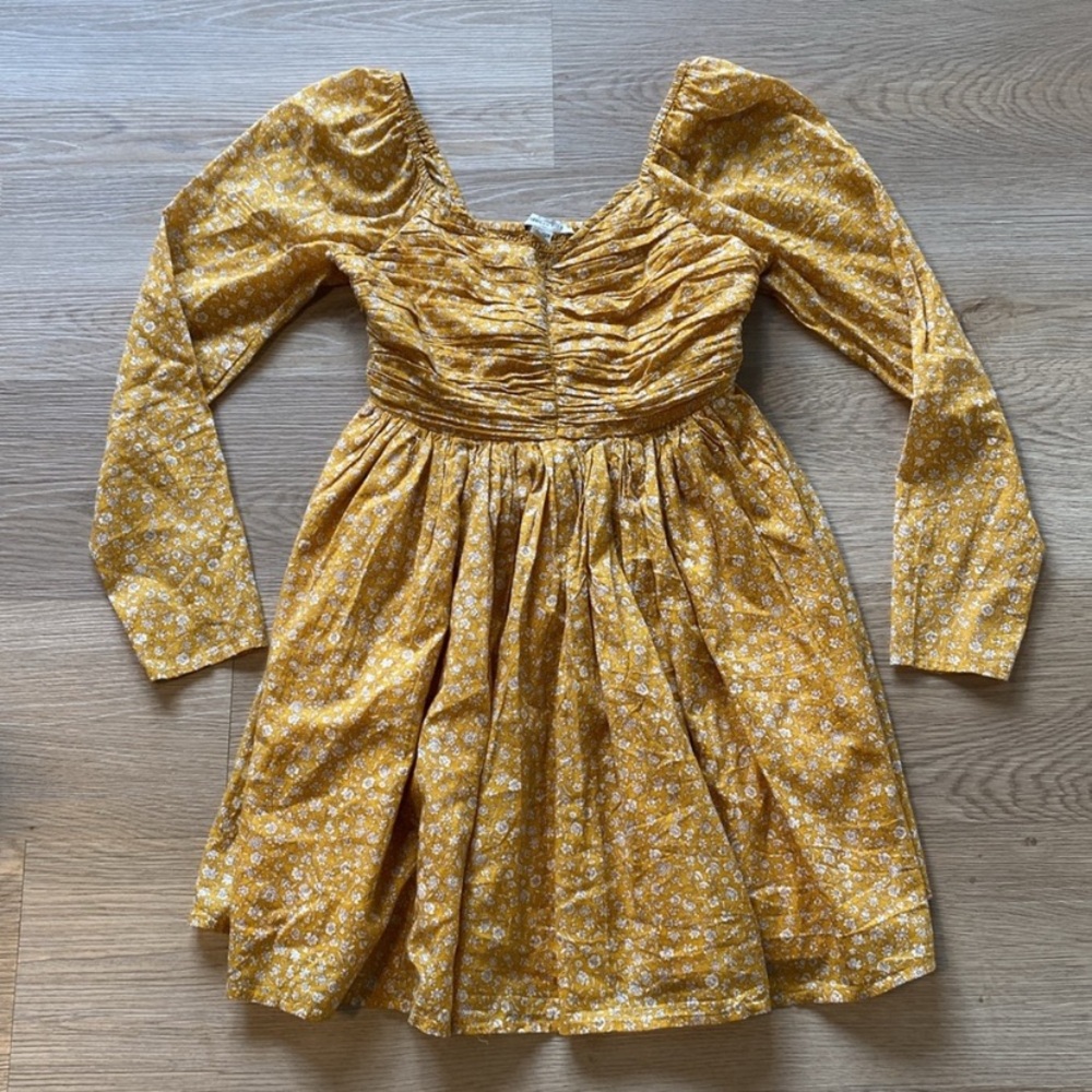 American Eagle Floral Yellow Mini Dress - Picture 7 of 11